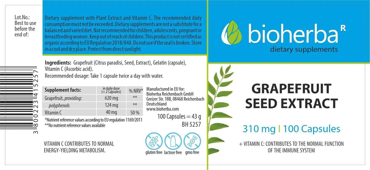 Grapefruitmag 330 mg - 100 kapszula