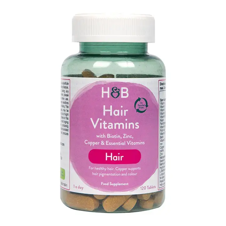 Hajvitaminok kollagénnel (Hajvitaminok) 120 tabletta HOLLAND & BARRETT