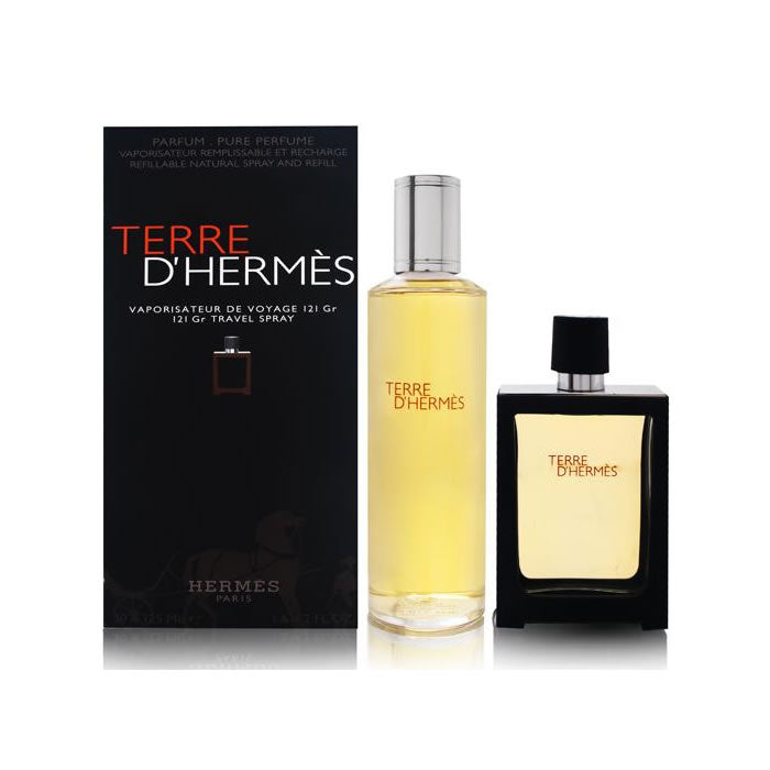 Terre D'hermes Eau De Perfume Spray újratölthető 30 ml-es készlet 2 részes