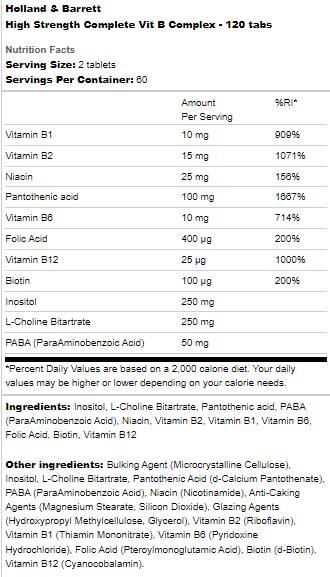 Nagy szilárdságú | Komplett B-vitamin komplex - 240 tabletta