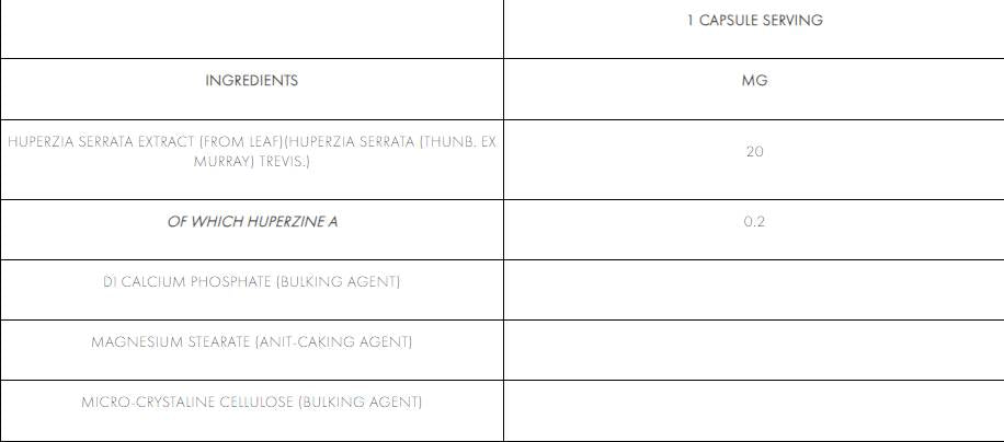 Huperzine A 200 mcg 60 tabletta