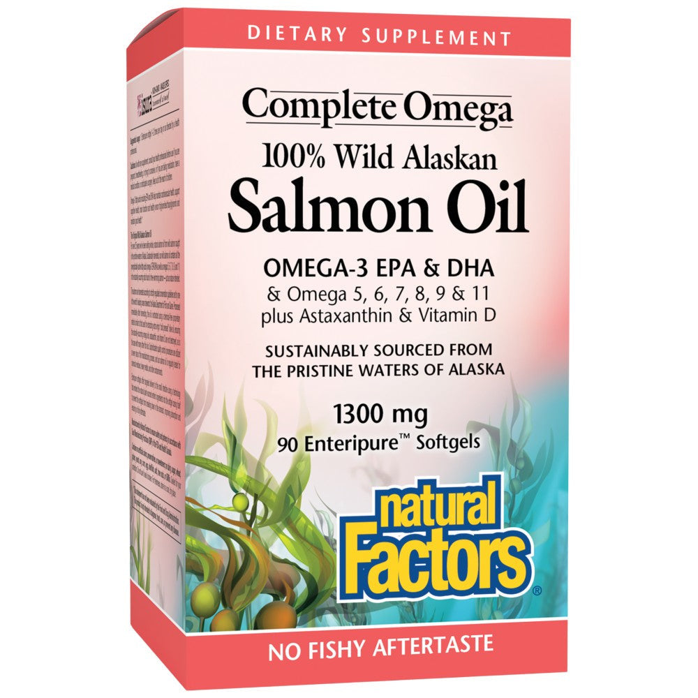 100% Wild Alaskan Salmon Oil Complete Omega - 90 Gel capsules - Nutra Best Europe