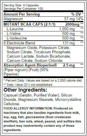 100% Free Form BCAA 400caps. - Nutra Best Europe