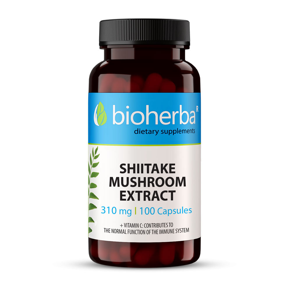 Shiitake Mushroom Extract 310 mg - 100 capsules - Nutra Best Europe