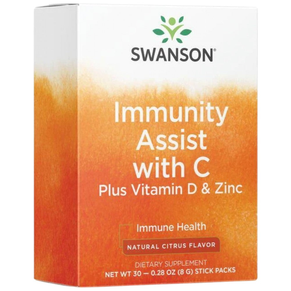 Immunity Assist C Plus D-vitaminnal és cinkkel | Citrus ízű 30 csomag