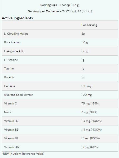 Impact Pre Workout Blend 500 gramm