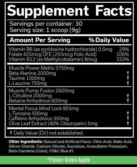 The Shadow! Pre-Workout - 270 grams - Nutra Best Europe