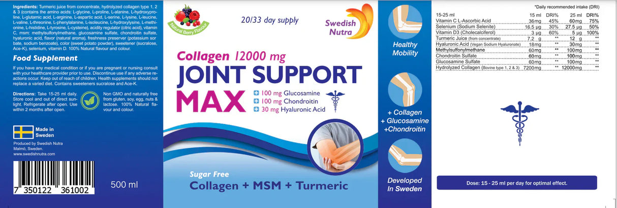 Folyékony kollagén ízületekhez Joint Support MAX 12000 MG - 500 ml