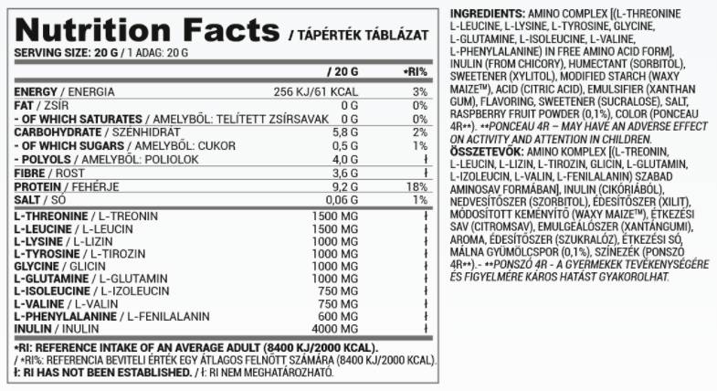 Amino Sorbet | Ready-to-Freeze Amino Ice Cream - 20 grams - Nutra Best Europe