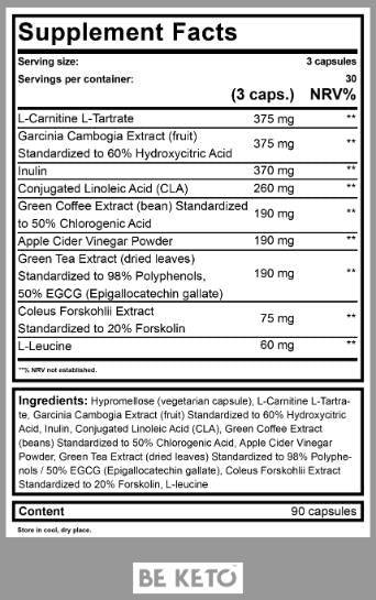 Keto Burn | L-karnitinnel - 90 kapszula