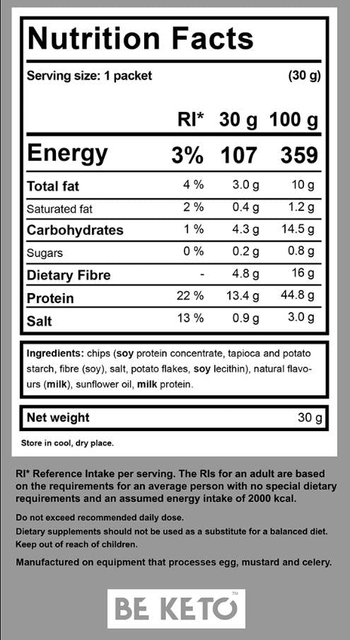 Keto chips | Svájci sajt & Francia hagyma - 30 gramm