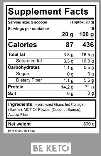 Keto kollagén + MCT por - 300 gramm