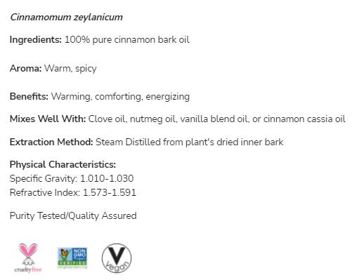Cinnamon Bark Oil | 100% Pure Cinnamomum Zeylanicum - 30 ml - Nutra Best Europe