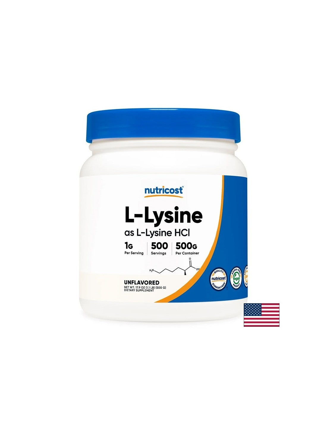L-Lizin - Immunvédelem és szövetjavítás, 500 g por