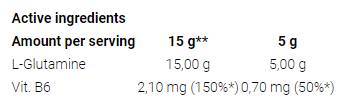 L-glutamin por | Mikronizált glutamin vitaminnal. B6 - 450 gramm