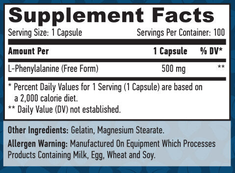 L-fenilalanin 500 mg/100 kapsz