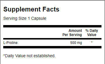 L-Prolin 500 mg - 100 kapszula