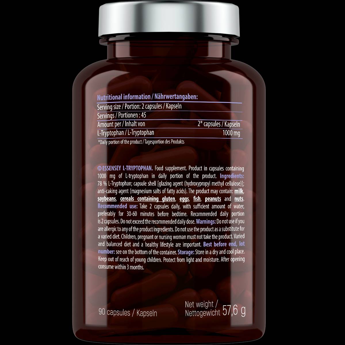 L-triptofán 500 mg - 90 kapszula