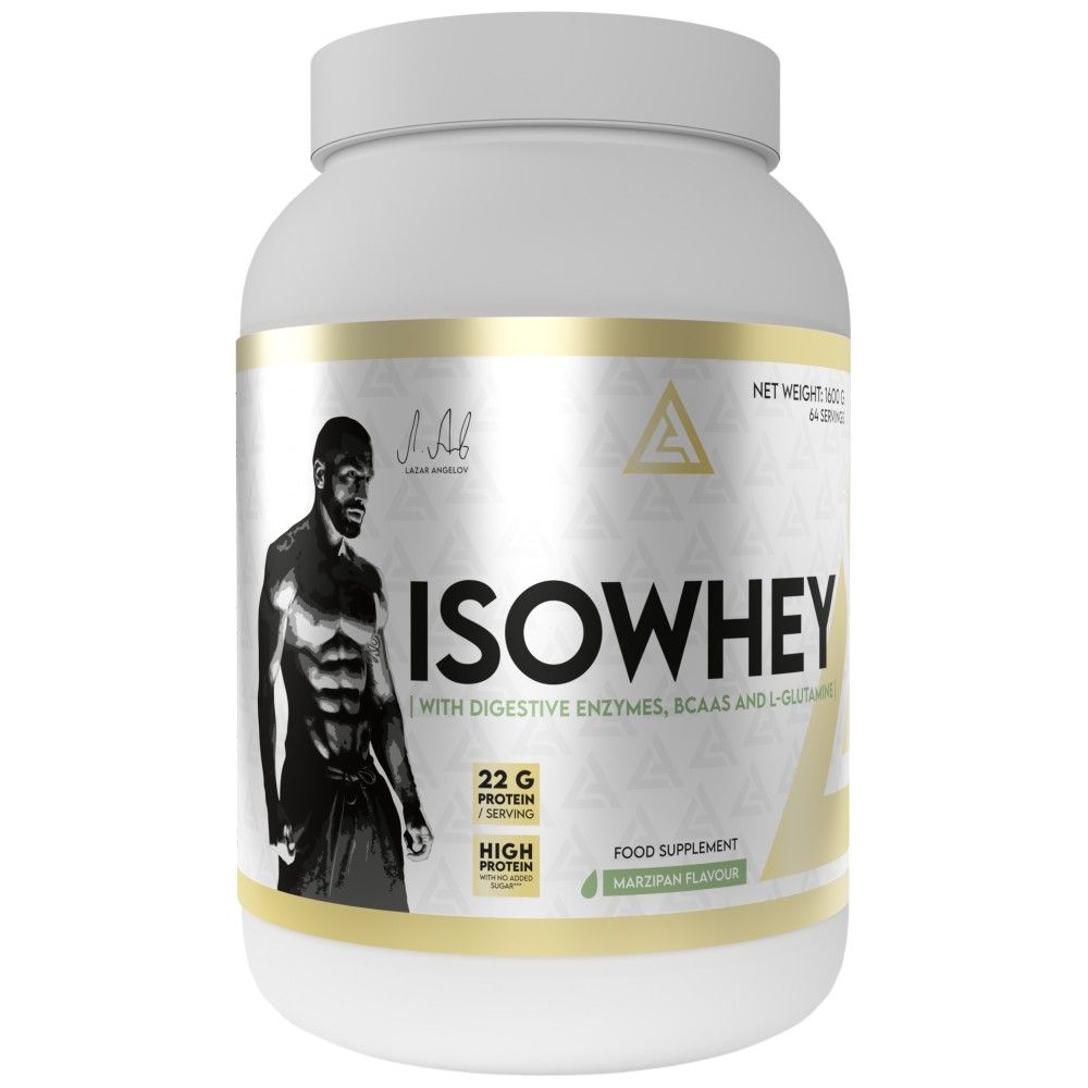 IsoWhey | Whey Protein Isolate with Digestive Enzymes, BCAA & Glutamine - 1600 grams - Nutra Best Europe