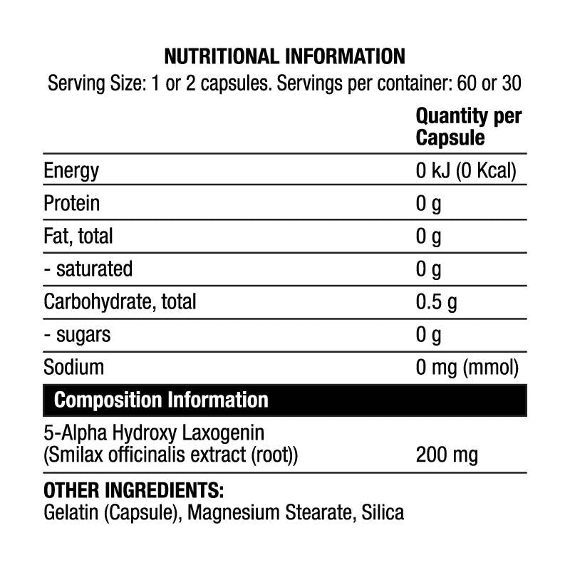 Laxo | Laxogenin ~ Smilax Officianalis kivonat - 60 kapszula