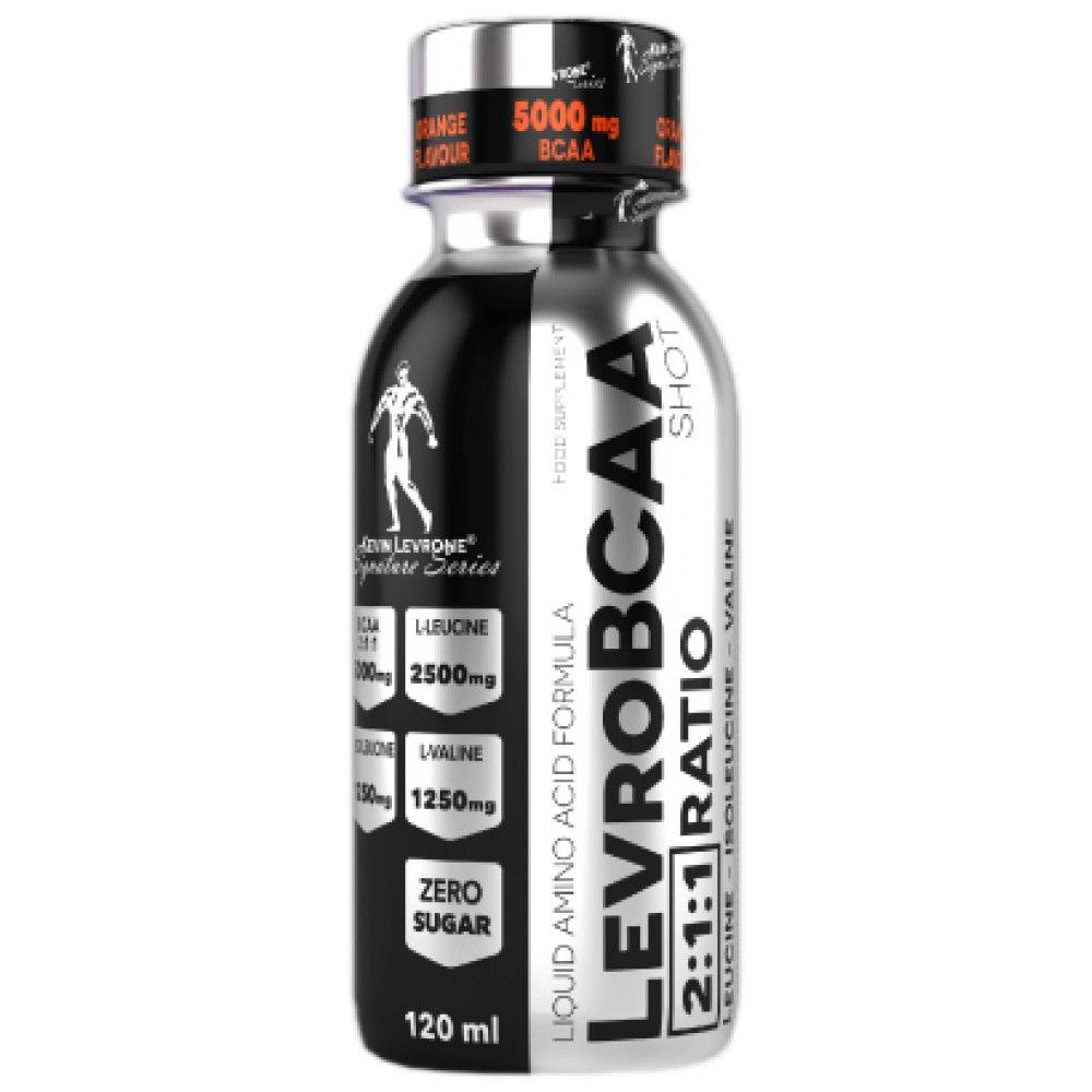 LevroBCAA Shot / 5000 mg BCAA with Zero Sugar - 12 x 120 ml - Nutra Best Europe