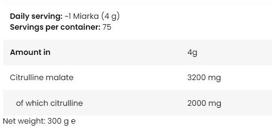 LevroLegendary CITRULLINE | Citrullin-malátpor - 300 gramm