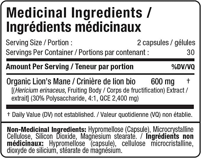 Oroszlánsörény kivonat 600 mg - 60 kapszula