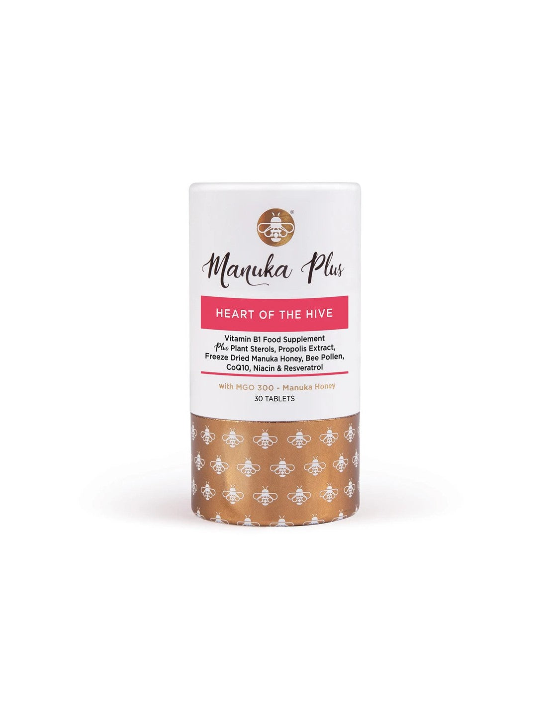 Manuka Plus® Heart Of The Hive/ Formula a szív- és érrendszer támogatására Manuka méz MGO 300 x 30 tablettával
