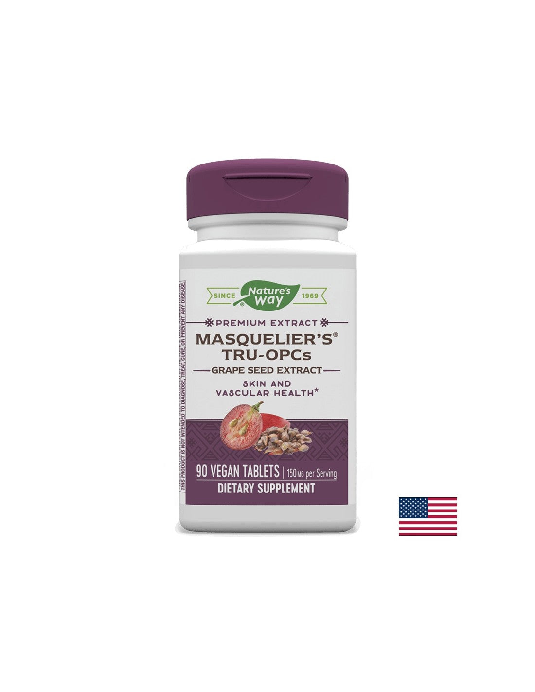 Masquelier's® Tru-OPCs™ szőlőmag kivonat, 90 tabletta Nature's Way