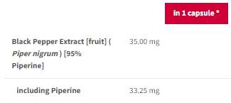 Piperine Max 35mg | Black Pepper Power - 90 capsules - Nutra Best Europe