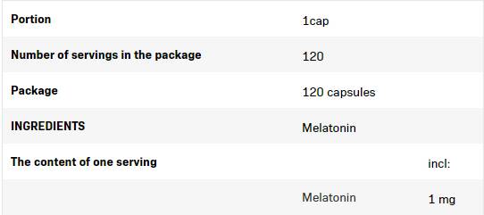 Melatonin 1 mg - 120 kapszula
