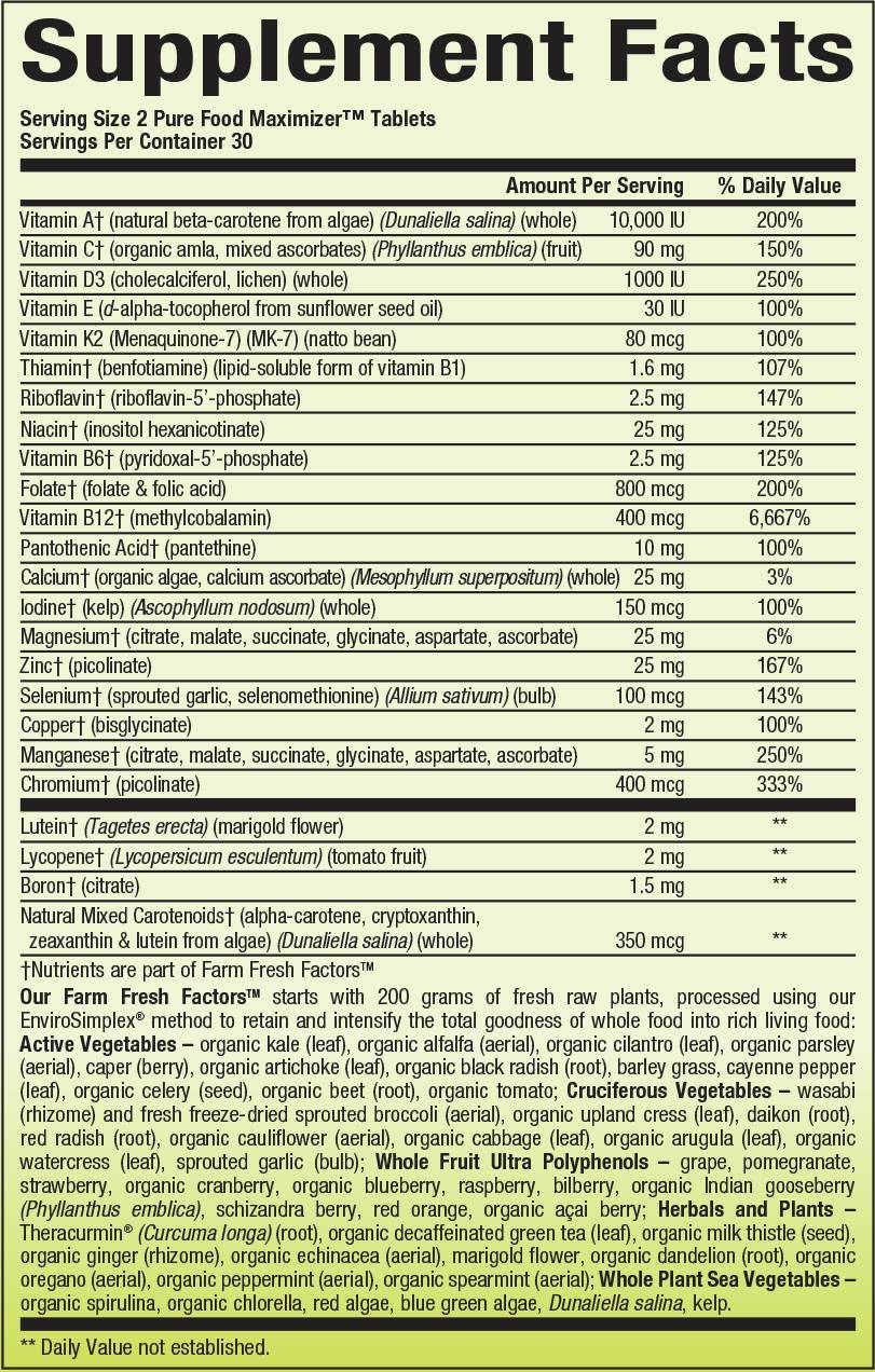 Férfi multivitamin és ásványi anyagok NEM-GMO 60 tabletta