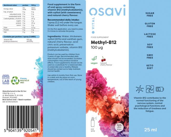 Methyl B-12 szájspray/100 mcg per spray - 25 ml
