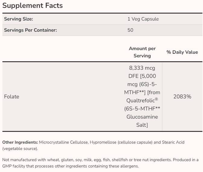 Metil-folsav 5000 mcg - 50 kapszula