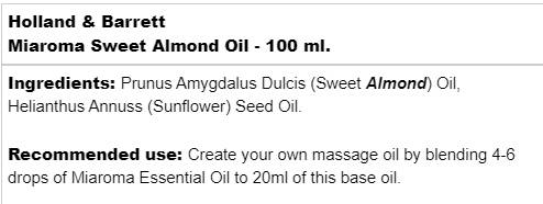 Miaroma édes mandula olaj - 100 ml