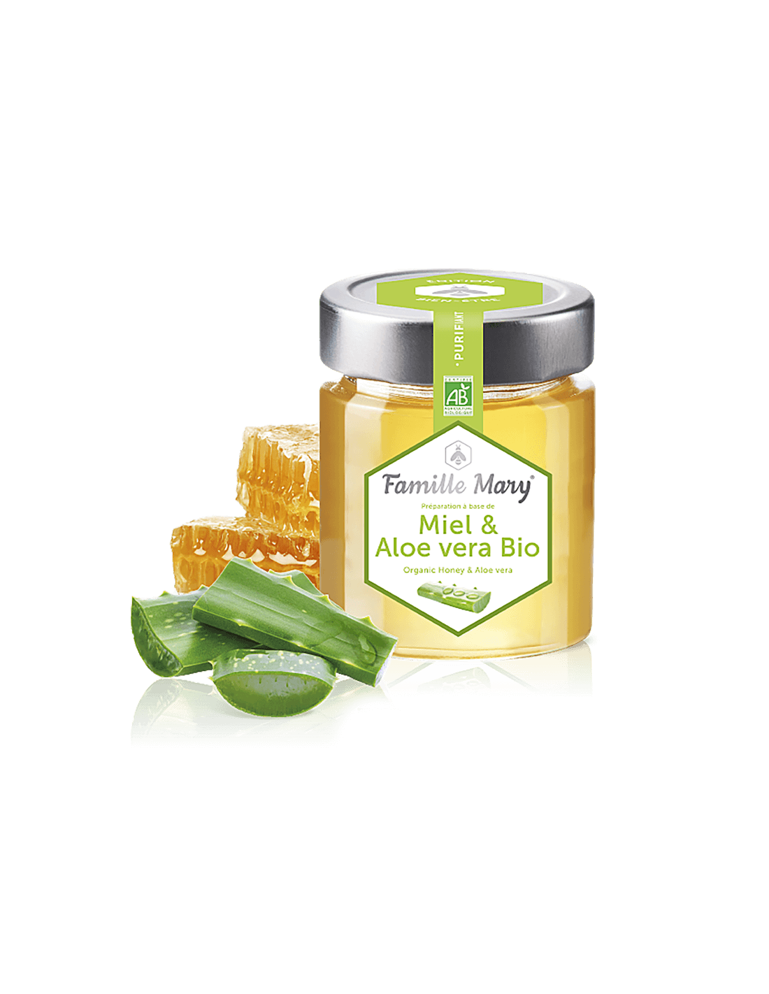 Miel & Aloe Vera Bio/Bio akácméz + aloe vera, 170 g Famille Mary