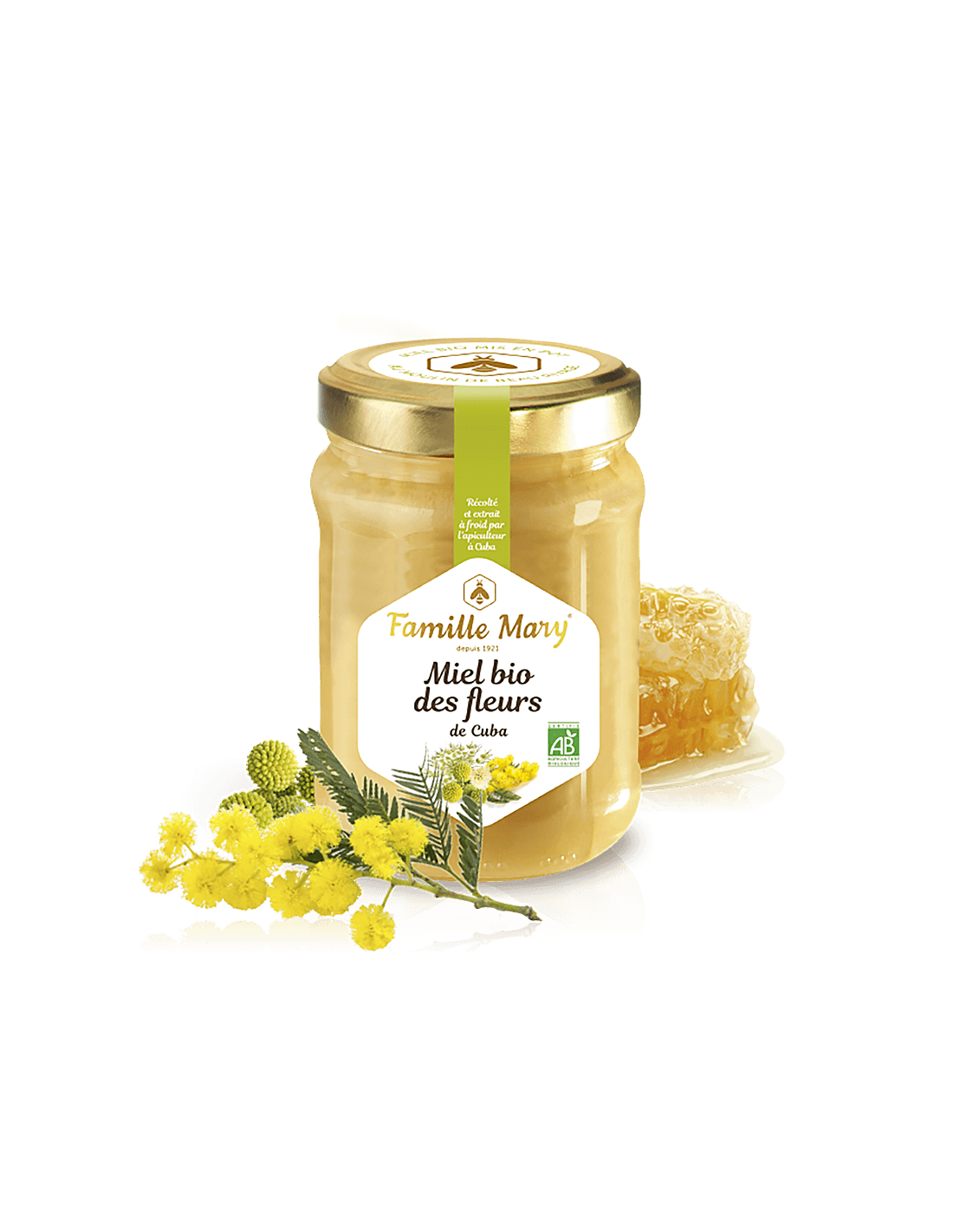 Bio királyi pálma- és mimózaméz (Kuba szigetéről) - Miel bio de fleurs de Cuba, 230 g