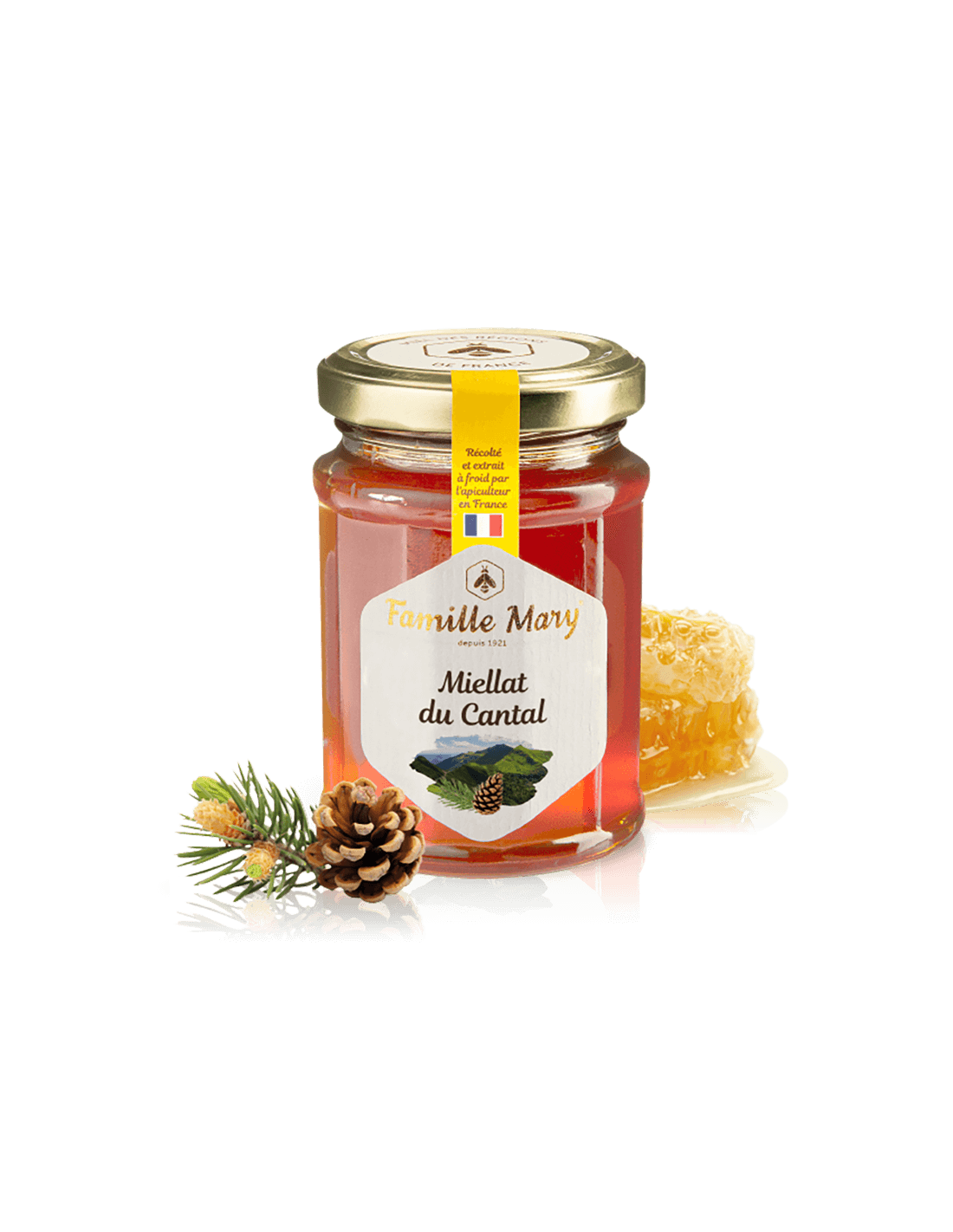 Miellat du Cantal/Méhharmat fenyőtűből, 230 g Famille Mary