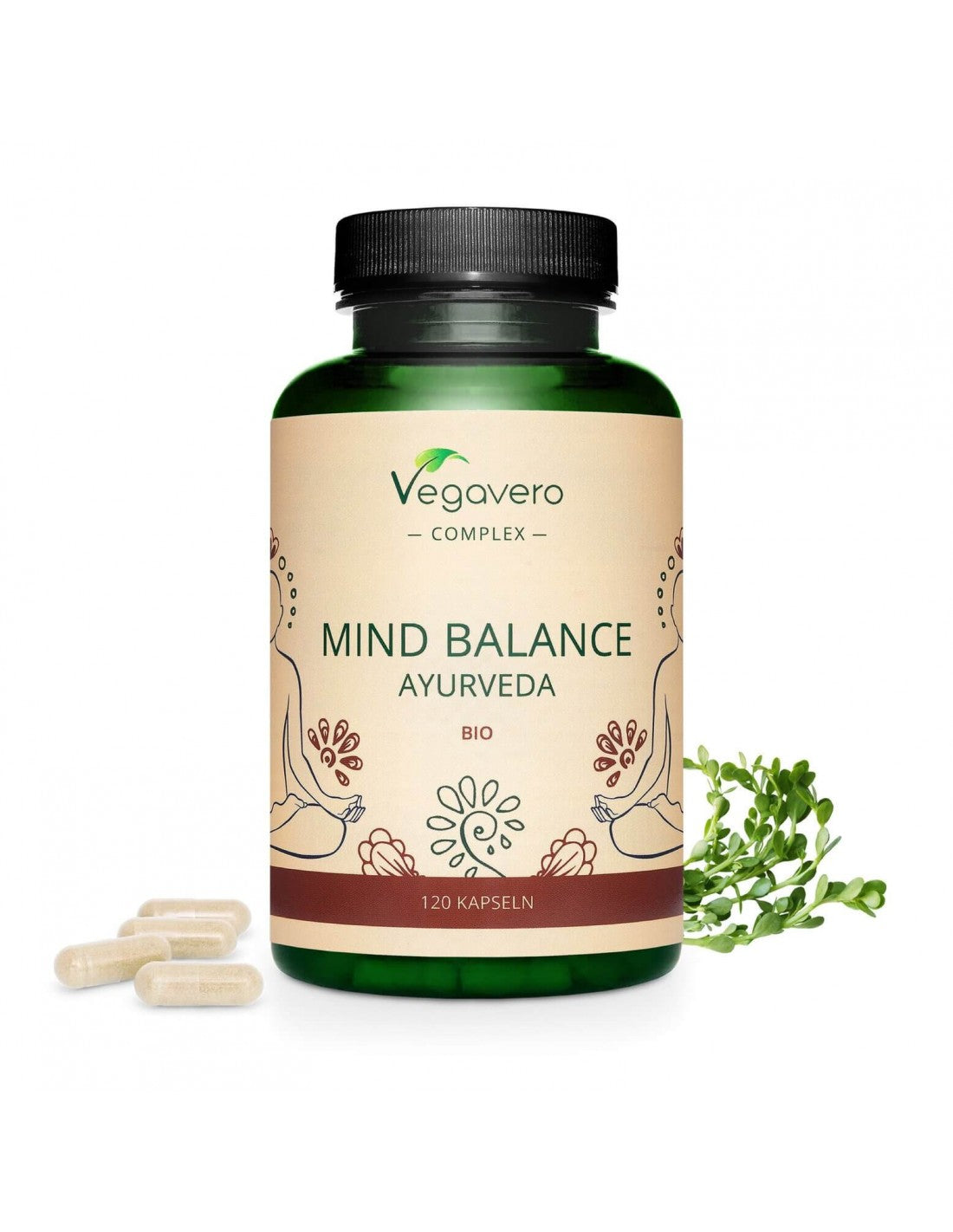 Mind Balance Ayurveda Bio, 120 kapszula, 100%-ban vegán <tc>Vegavero</tc>