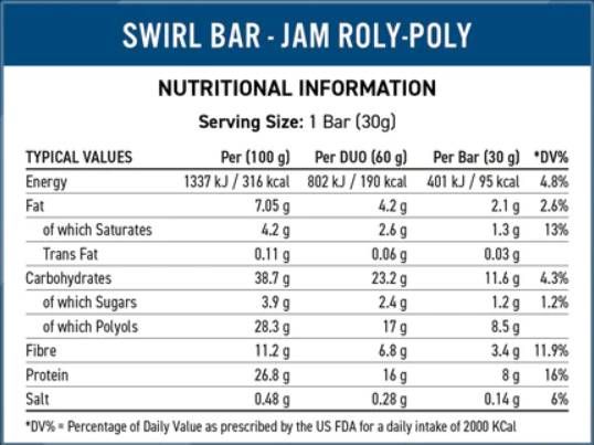 Swirl | Duo Protein Bar - 12 x 60 grams - Nutra Best Europe