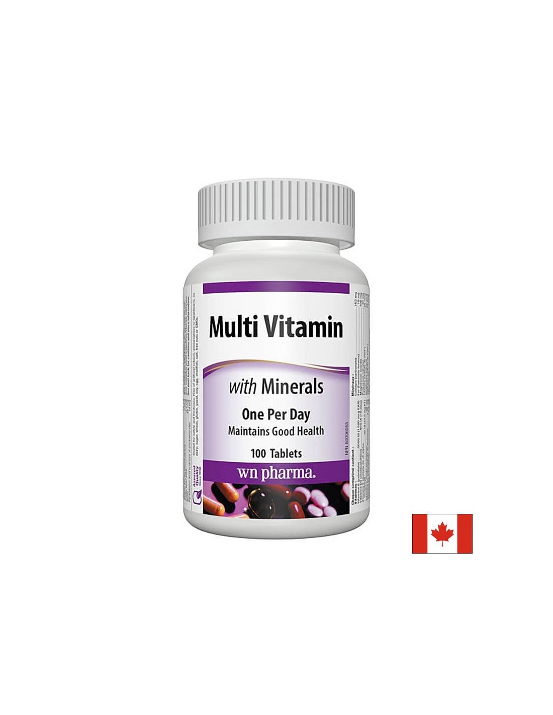 Multivitamin ásványi anyagokkal - Multivitaminok + ásványi anyagok, 100 tabletta <tc>Webber Naturals</tc>