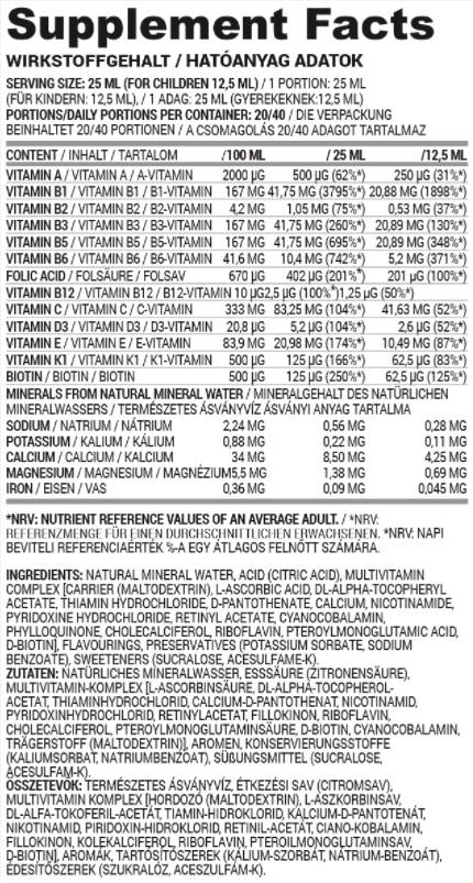 Multivitamin folyadék | Cukormentes 500 ml