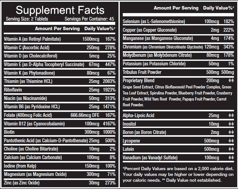 Multivitamin tabletta 90 tabletta