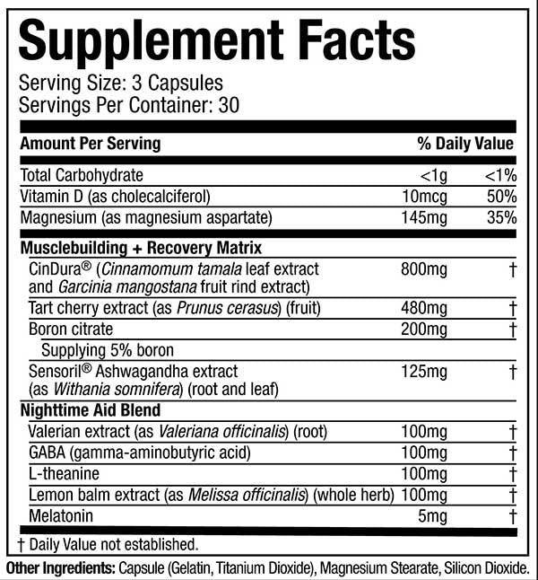 Muscle Builder PM | Nighttime Recovery Formula - 90 kapszula