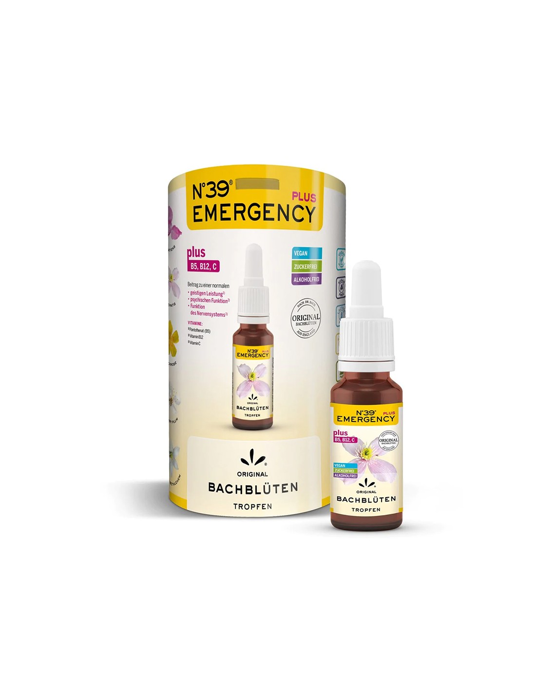 Dr. Bach 39. számú csepp sürgősségi esetekre + B12-, B5- és C-vitamin - 20 ml <tc>Lemon Pharma</tc>