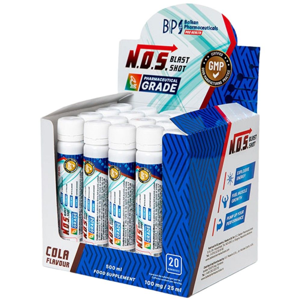 NOS Blast Shot | Edzés előtt - 20 x 25 ml