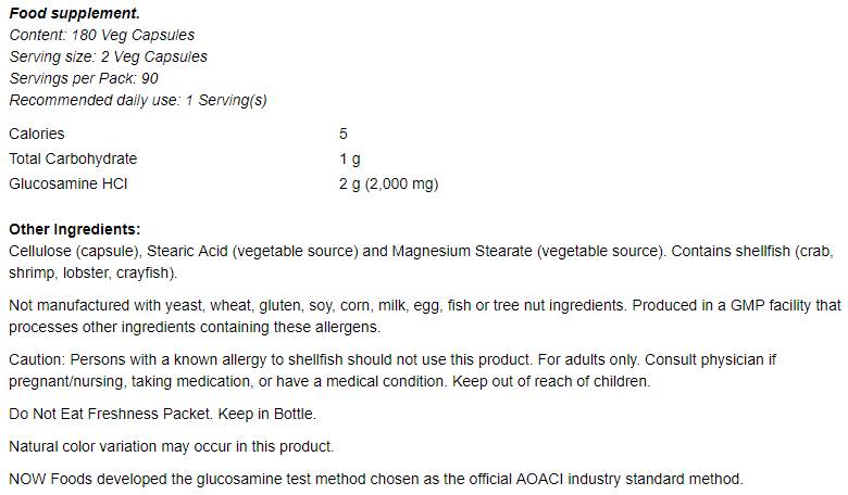 Glucosamine 1000 - 180 capsules - Nutra Best Europe
