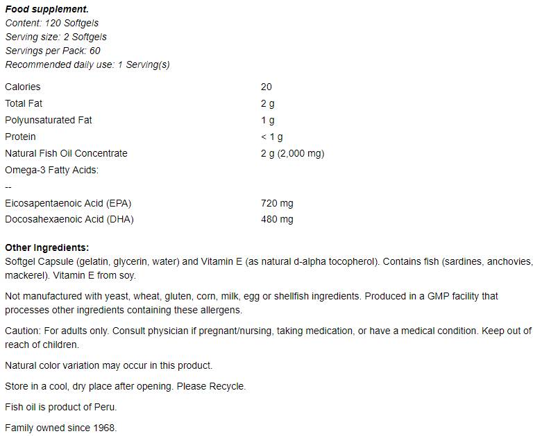 Super Omega EPA - 120 Gel capsules - Nutra Best Europe