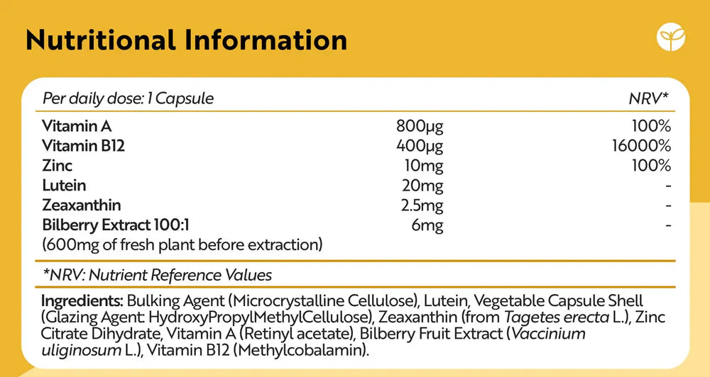 Szemvitaminok /természetes/ - Natural Eye Complex 90 db vegán kapszula