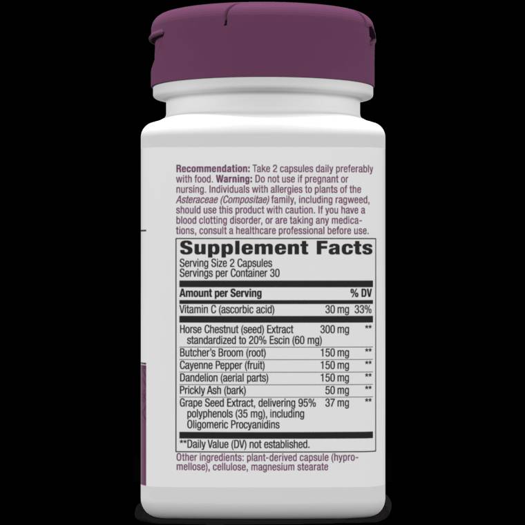 Leg Veins with Tru-OPCs 435 mg - 60 capsules - Nutra Best Europe